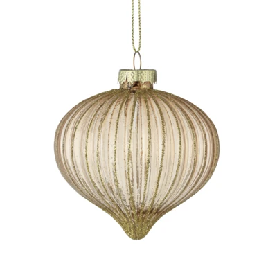 Karácsonyfagömb O8cm krémszín @