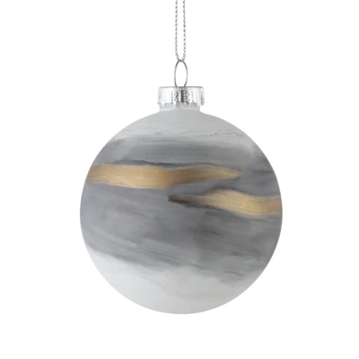 Karácsonyfagömb O8cm szürke @