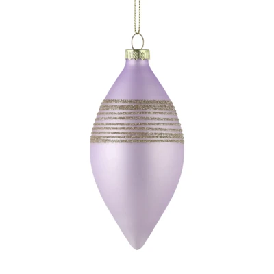 Karácsonyfadísz O6cmx12cm lila @