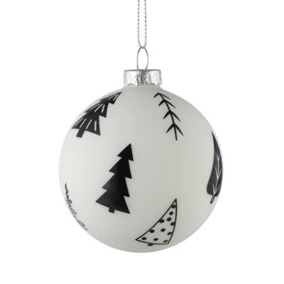 Karácsonyfagömb fenyős O8cm feh @