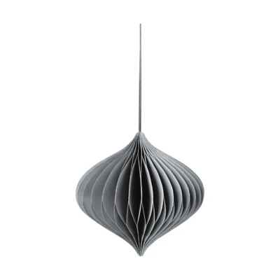 Lampion O15cm szürke/ezüstszín @