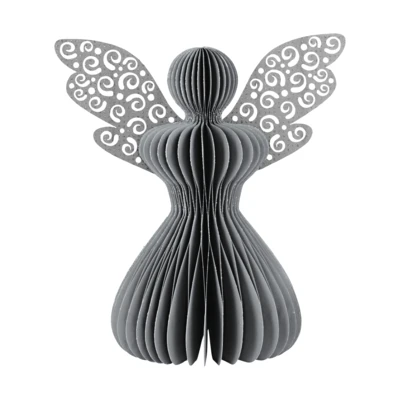 Angyal 20cm szürke/ezüstszín @