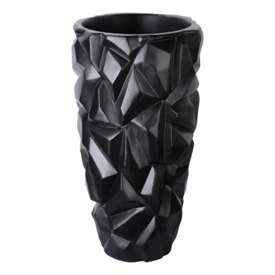 Váza O35x70cm fekete Sakti@
