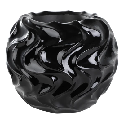 Kaspó O50x40cm fekete Abbeylara@