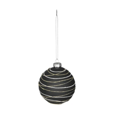 Karácsonyfagömb O8cm fekete @
