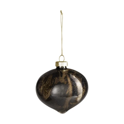 Karácsonyfagömb O8cm fek/arany @