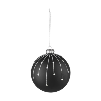 Karácsonyfagömb O8cm fekete @