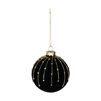 Karácsonyfagömb O8cm fek/arany @