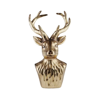Szarvas 19x15x33,5cm aranysz @