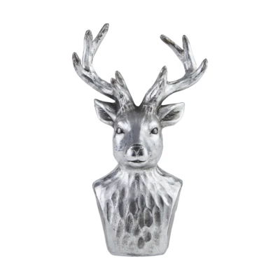 Szarvas 15x10,5x23,5cm ezüstsz.@
