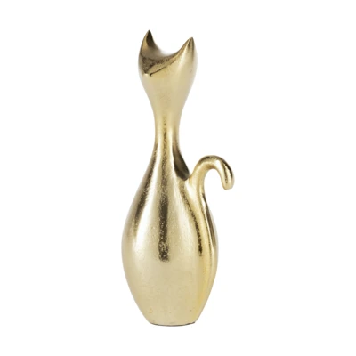 Dekor macska 20cm aranyszín Suzu@