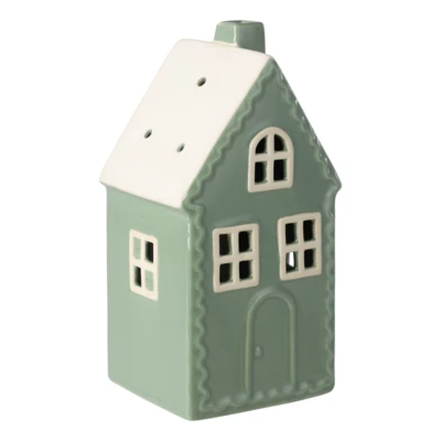 LED-es házikó 20,5cm zöld Catacol@