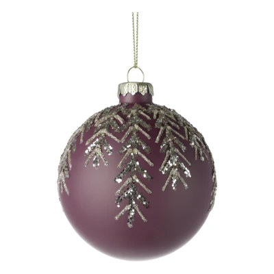 KarácsonyfagömbO8cm mályva/csill@