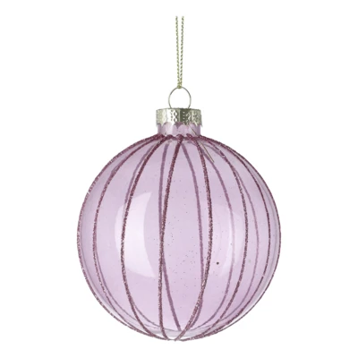 KarácsonyfagömbO8cm rózsa/csill @