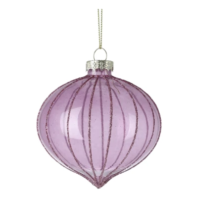 KarácsonyfagömbO8cm rózsa/csill @