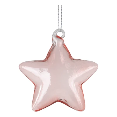 Függő csillag O8,5cm rózsaszín @