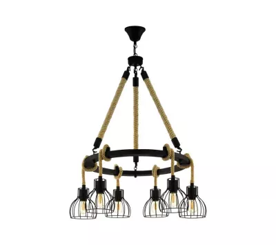RAMPSIDE függeszték E27 6X28W fekete/amber trend&style