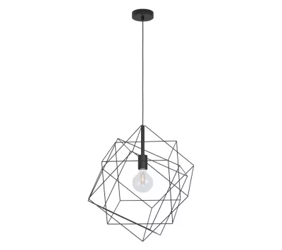 Függeszték E27 1x60W 51,5cm fekete STRAIT E27 1X60W