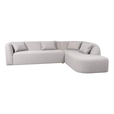 Sarokkanapé 4 párnával szürke @ Dinghe