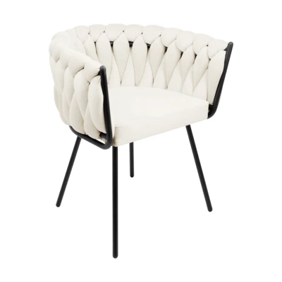 Étkezőszék fehér/fekete Manambolosy@