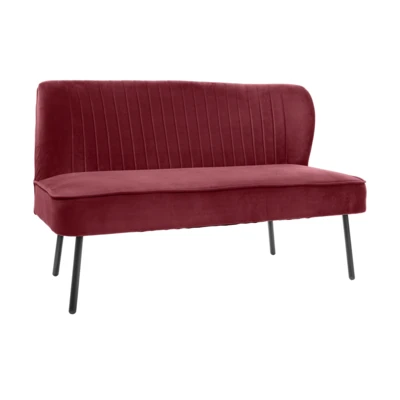 Kanapé 124x121x75,2cm b.vörös/fk@ Jerteh