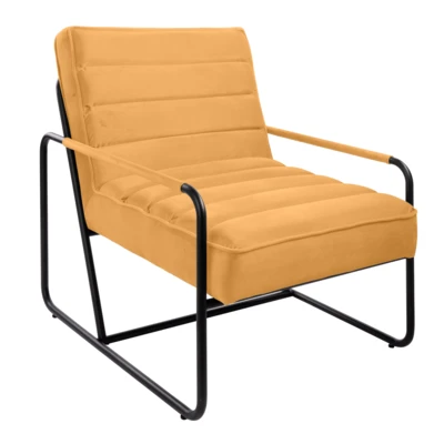 Fotel 64,2x73x80cm sárga/fk@ Pakotkuara