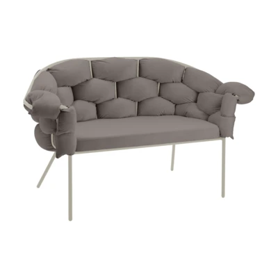 Kanapé 2-es s.szürk/homoksz@ Manambolosy