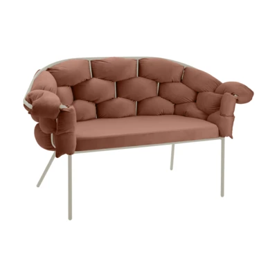 Kanapé 2-es cs.barna/homok@ Manambolosy