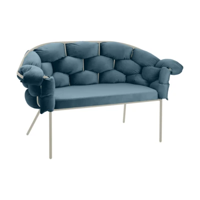 Kanapé 2-es kék/homokszín@ Manambolosy