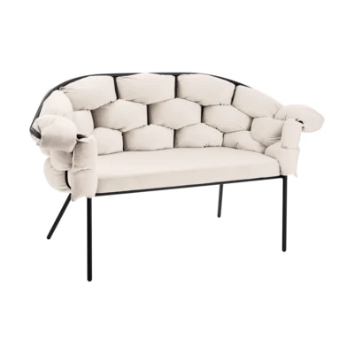 Kanapé 2-es fehér/fekete @ Manambolosy