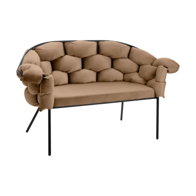 Kanapé 2-es homokszín/fek@ Manambolosy