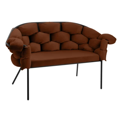 Kanapé 2-es konyak/fekete@ Manambolosy