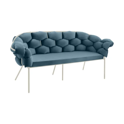 Kanapé 3-as kék/homokszín@ Manambolosy