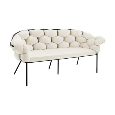 Kanapé 3-as fehér/fekete @ Manambolosy