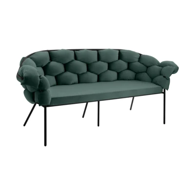 Kanapé 3-as s.zöld/fekete@ Manambolosy