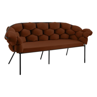 Kanapé 3-as konyak/fekete@ Manambolosy