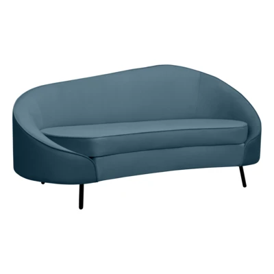 Kanapé 178x80x79cm kék/fekete@ Cagwait