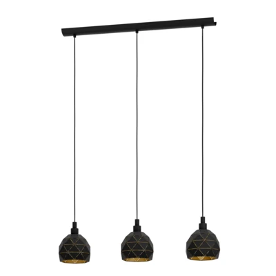 ROCCAFORTE Függ.E14 3x40W fekete/ar
