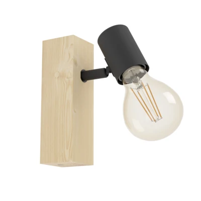 TOWNSHEND 3 Fali E27 10W tölgy/fek@