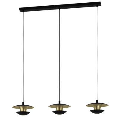 NUVANO LED függ GU10 3x4,5W fek/ar