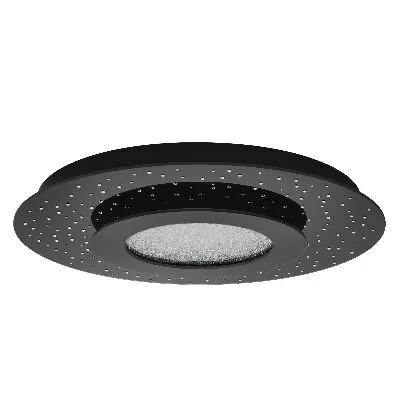 LED mennyezeti 24W 3000K 50cm fekete/kristály AZURE@ LED 24W