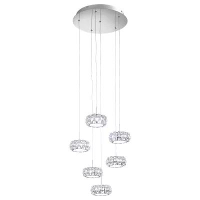 CORLIANO LED kristály függeszték 6x5W