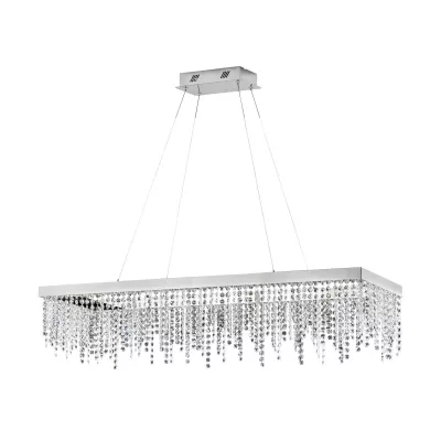 ANTELAO LED függeszték 39W 115x32cm króm/kristály
