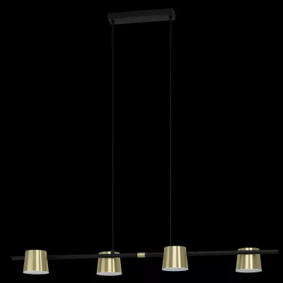 ALTAMIRA LED Függ. GU10 4x5W SOL acél fekete, sárgaréz