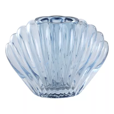 Üveg váza kagyló 14,5cm kék Sujia@ SUJIA