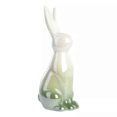 Dekor nyuszi 13,5cm fehér/zöld@ YAYPAN