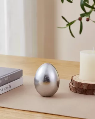 Tojás 9,5cm ezüstszínű Chilandy@ CHILANDY