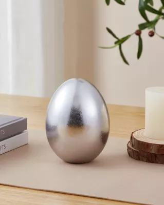 Tojás 14cm ezüstszínű Chilandy @ CHILANDY