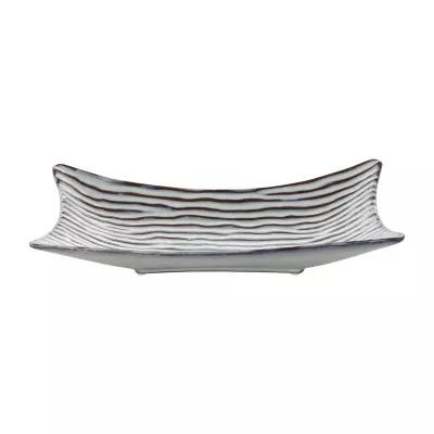 Tál 36x19x7,4cm fehér/barna @ WORMISTON
