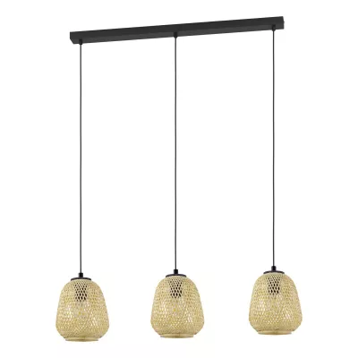 Függeszték E27 3x40W natúr/fekete DEMBLEB E27 3X40W